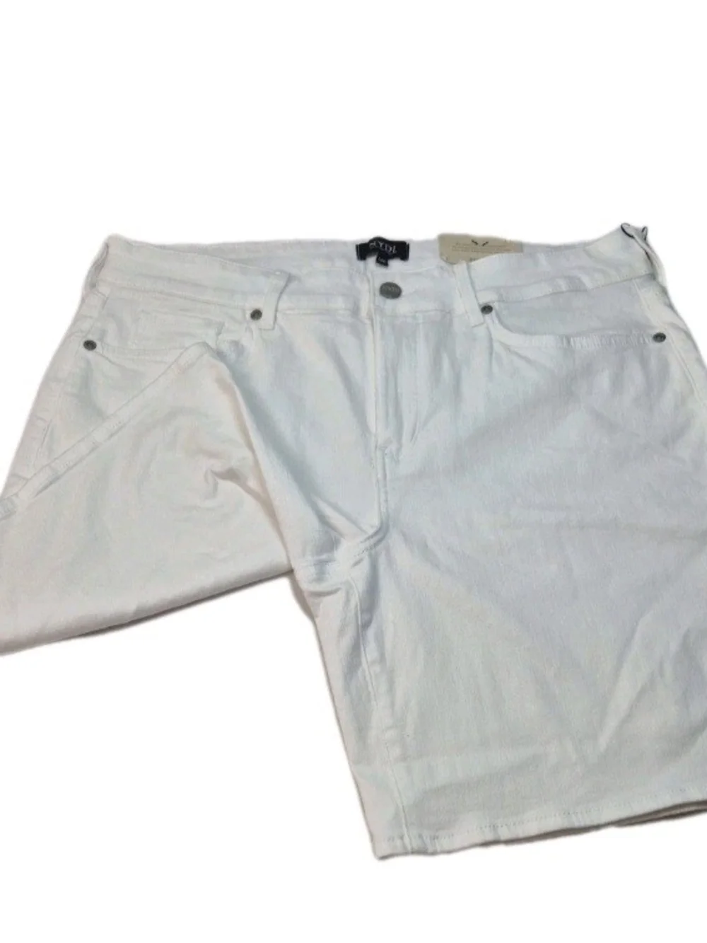 Nydj Women's Shorts Bermuda Size 14P Petite Optic White Stretch NWT 34